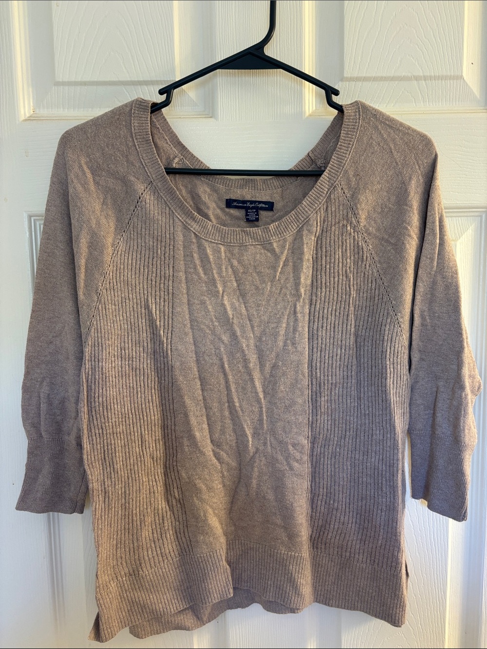 American Eagle Outfitters Taupe Crewneck Pullover